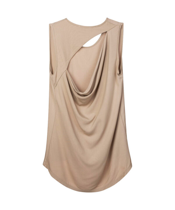 Alternative view of Draped slit back top