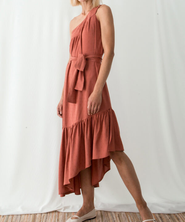 Alternative view of Diagonal frilled dress