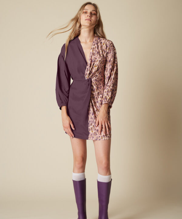 Knot print dress