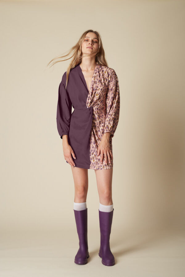 Knot print dress