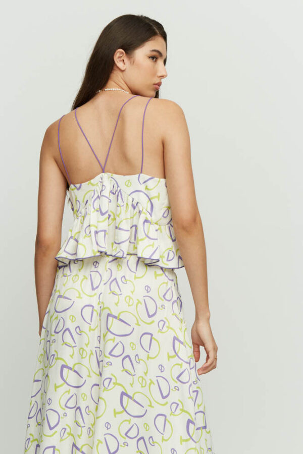 Alternative view of Ofilias printed top