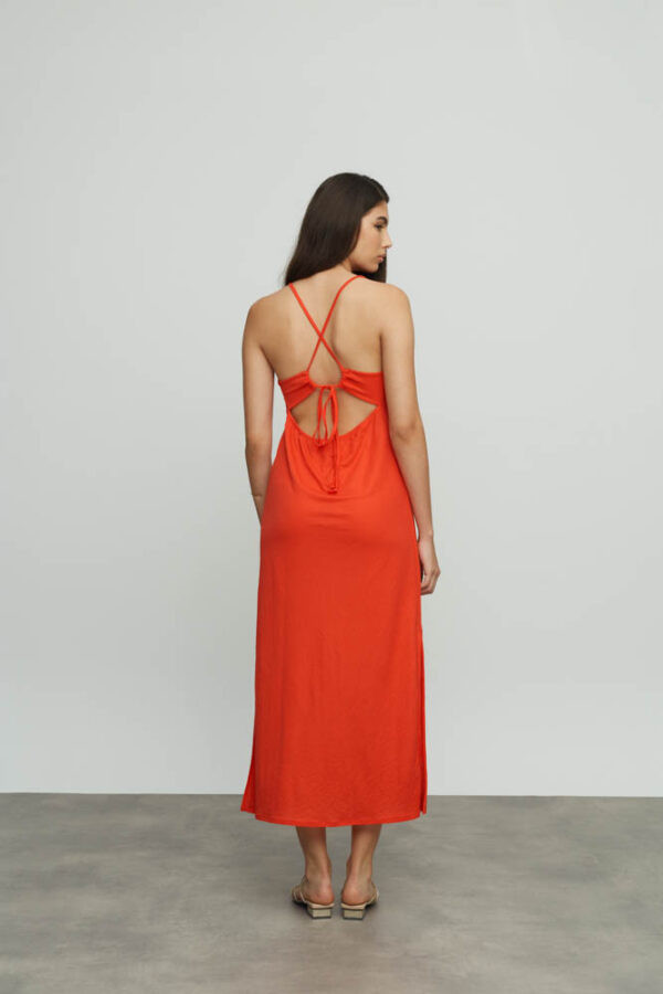 Oniyuri  tie dress orange