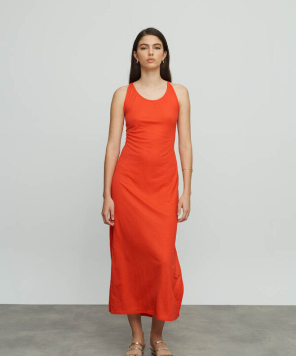 Alternative view of Oniyuri  tie dress orange