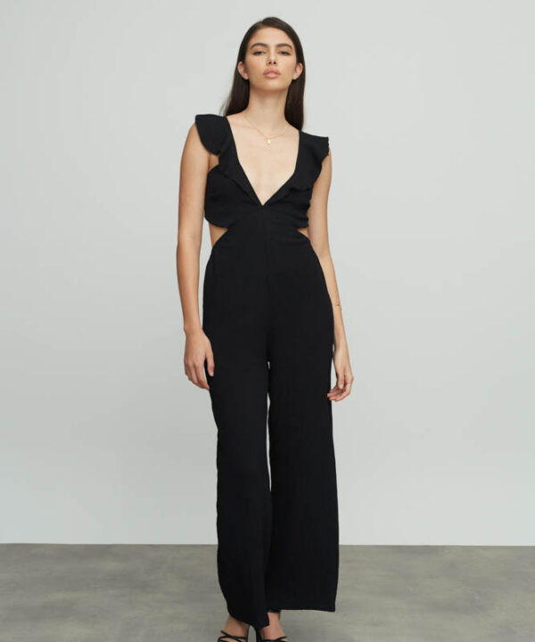 Oniyuri waffle jumpsuit