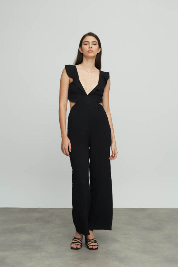 Oniyuri waffle jumpsuit