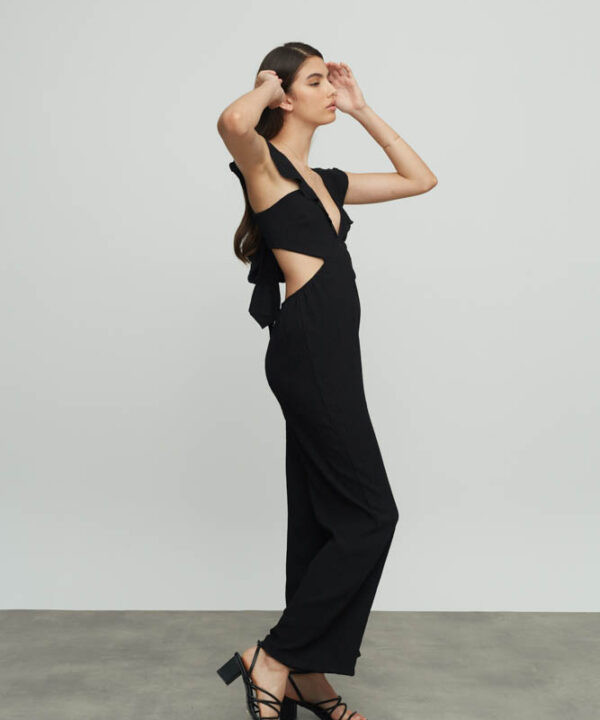 Alternative view of Oniyuri waffle jumpsuit