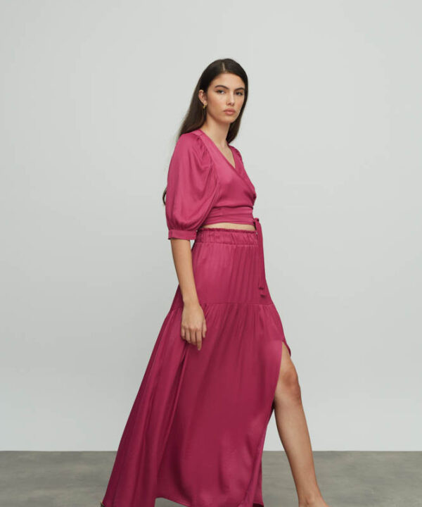 Kinmokusei satin skirt