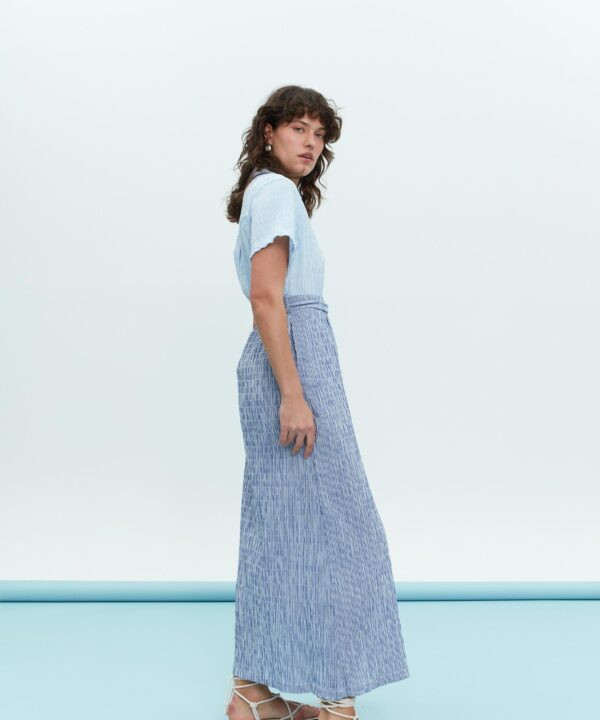 Alternative view of Strippy Long Dress With Front Opening