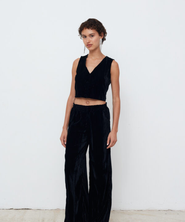 Crincle Velvet Pants