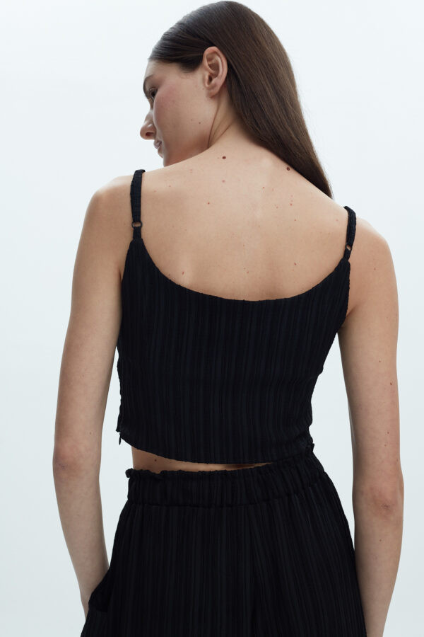 Alternative view of Pleated Knot Top