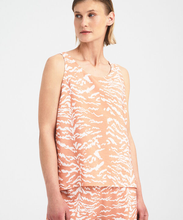 Alternative view of Open-Back Zebra Top