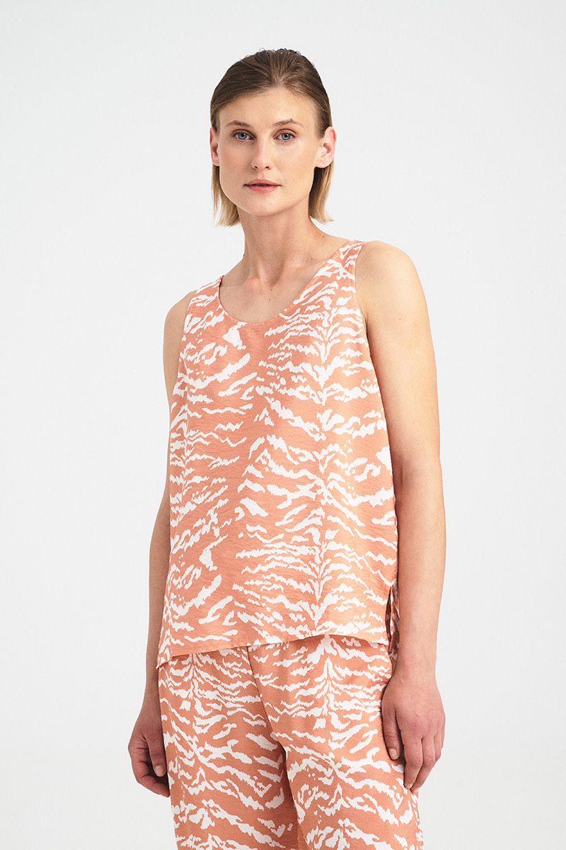 Open-Back Zebra Top