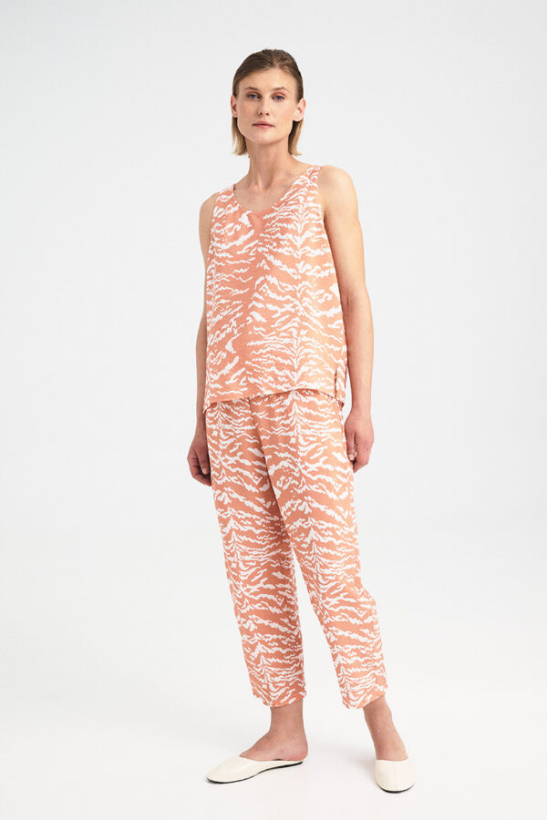 Alternative view of Sleeveless Zebra Flow Top