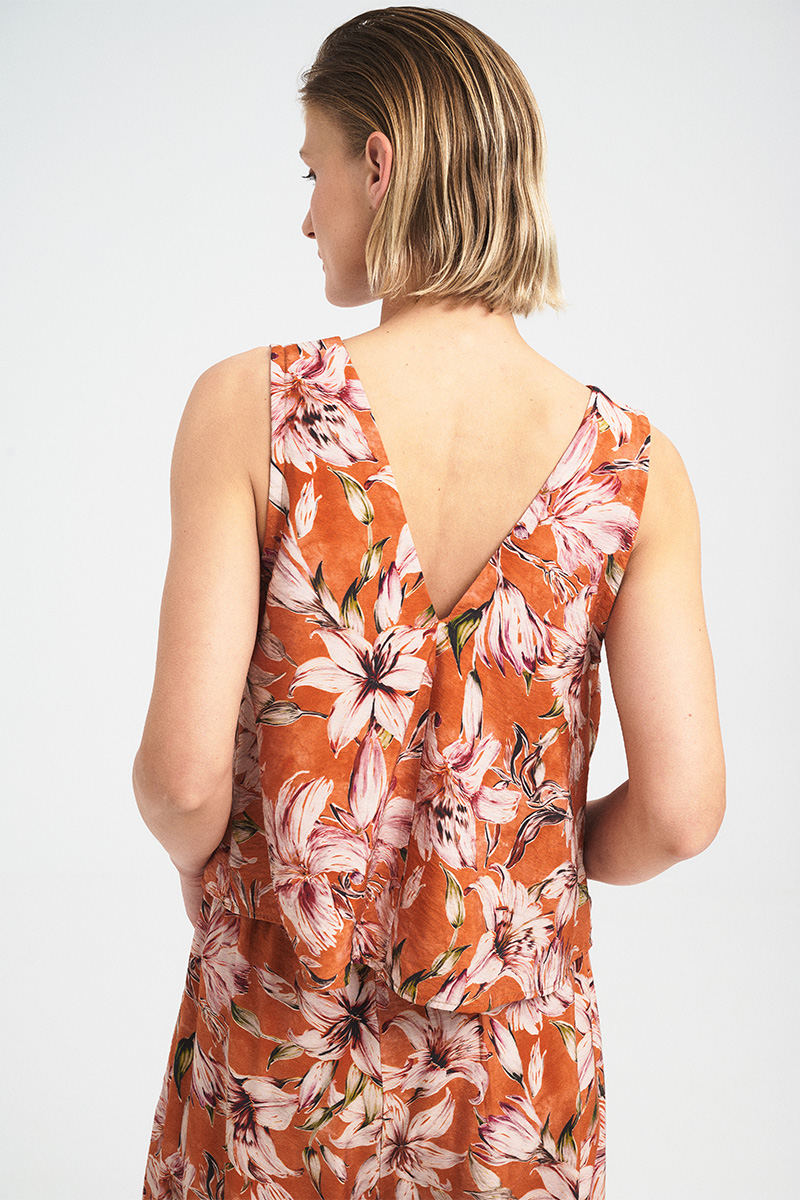 Sleeveless Floral V-Neck Top - Image 5