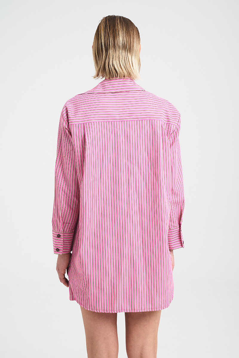 Alternative view of Oversized Stripe Cotton Shirt