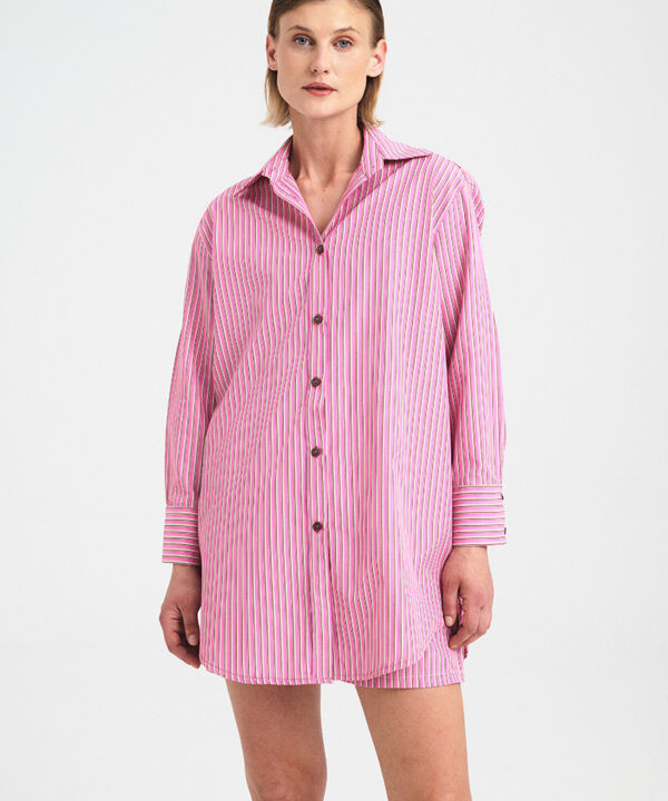 Oversized Stripe Cotton Shirt