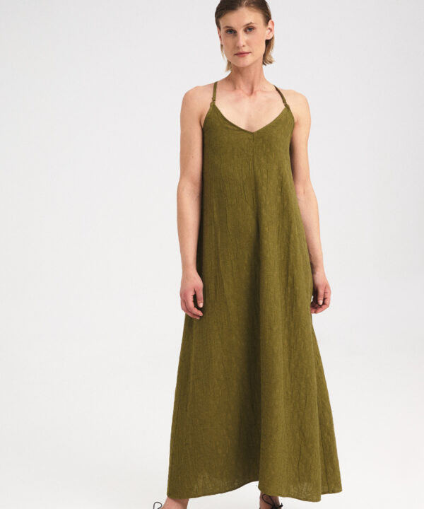 Dune Textured X-Strap Maxi Dress