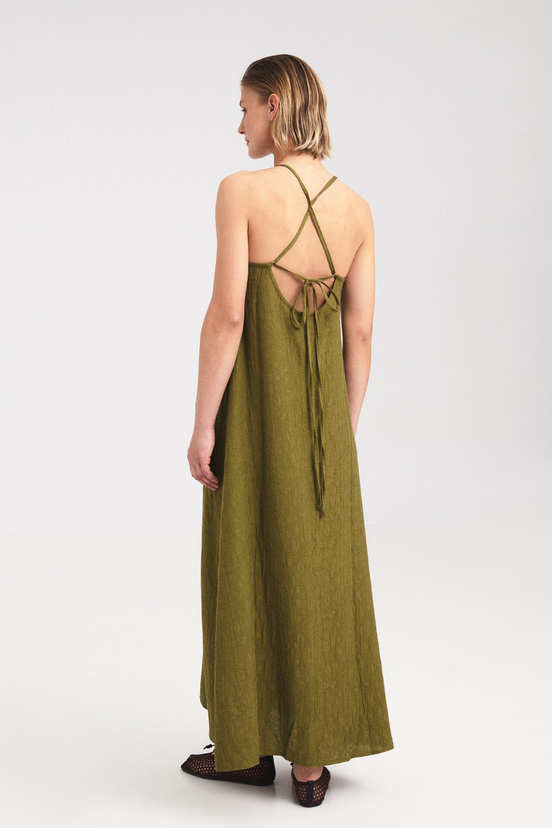 Dune Textured X-Strap Maxi Dress - Image 3