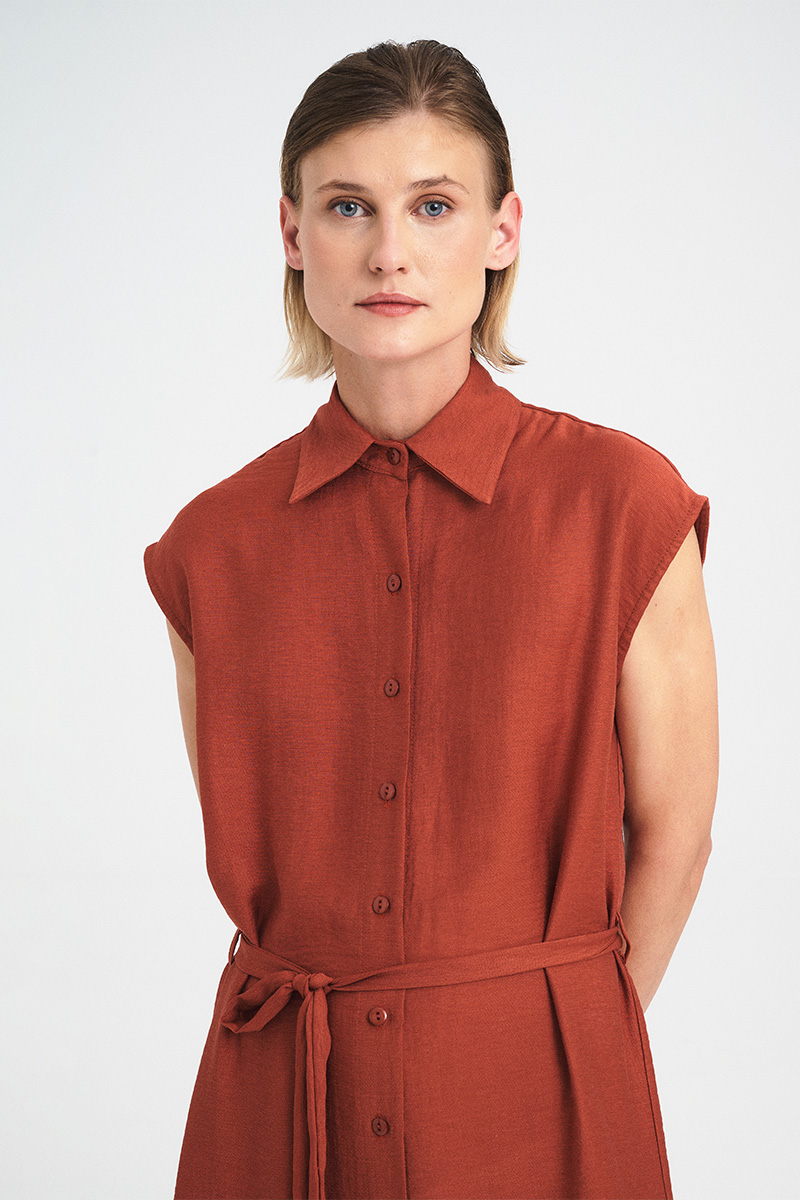 Kaia Belted Shirt Dress - Image 8