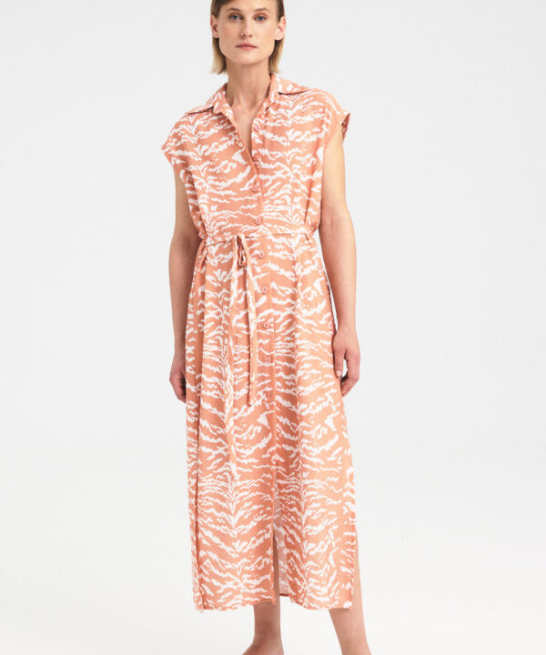 Alternative view of Kaia Printed Belted Shirt Dress