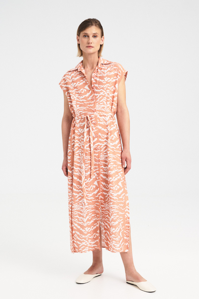 Alternative view of Kaia Printed Belted Shirt Dress