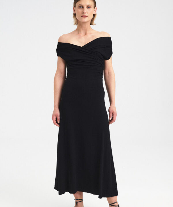 Drape Off-Shoulder Dress