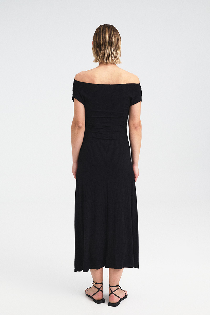 Drape Off-Shoulder Dress - Image 4