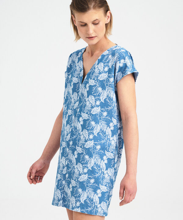Alternative view of Tropic V-Neck Tunic Jean Dress
