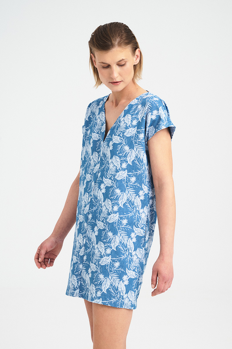 Alternative view of Tropic V-Neck Tunic Jean Dress