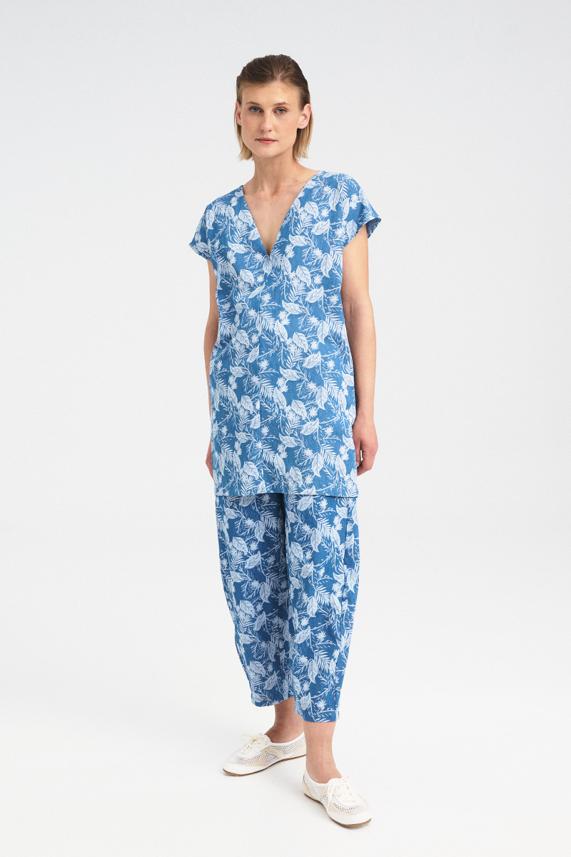 Tropic V-Neck Tunic Jean Dress - Image 6