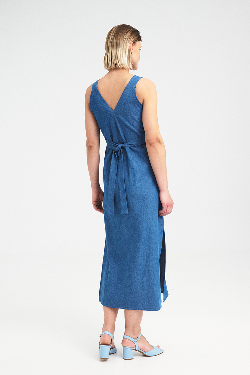 Alternative view of Twist Front Denim Dress