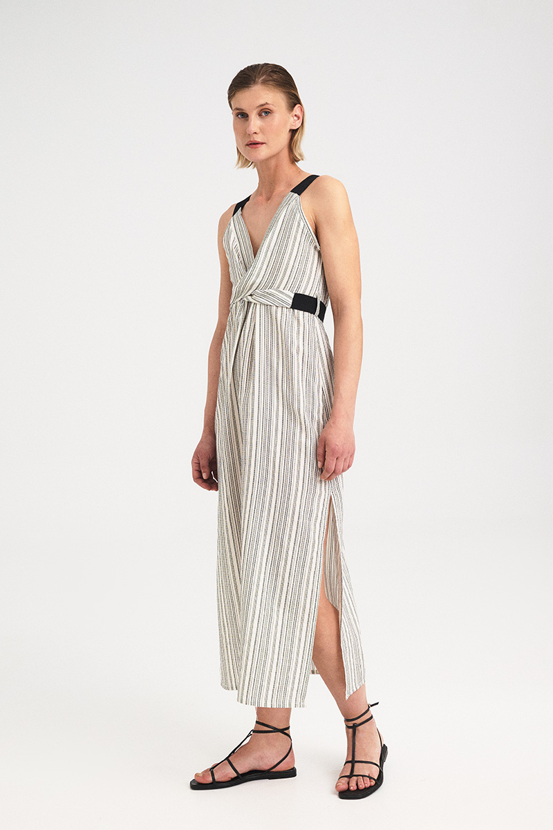 Twist Front Stripe Dress - Image 3
