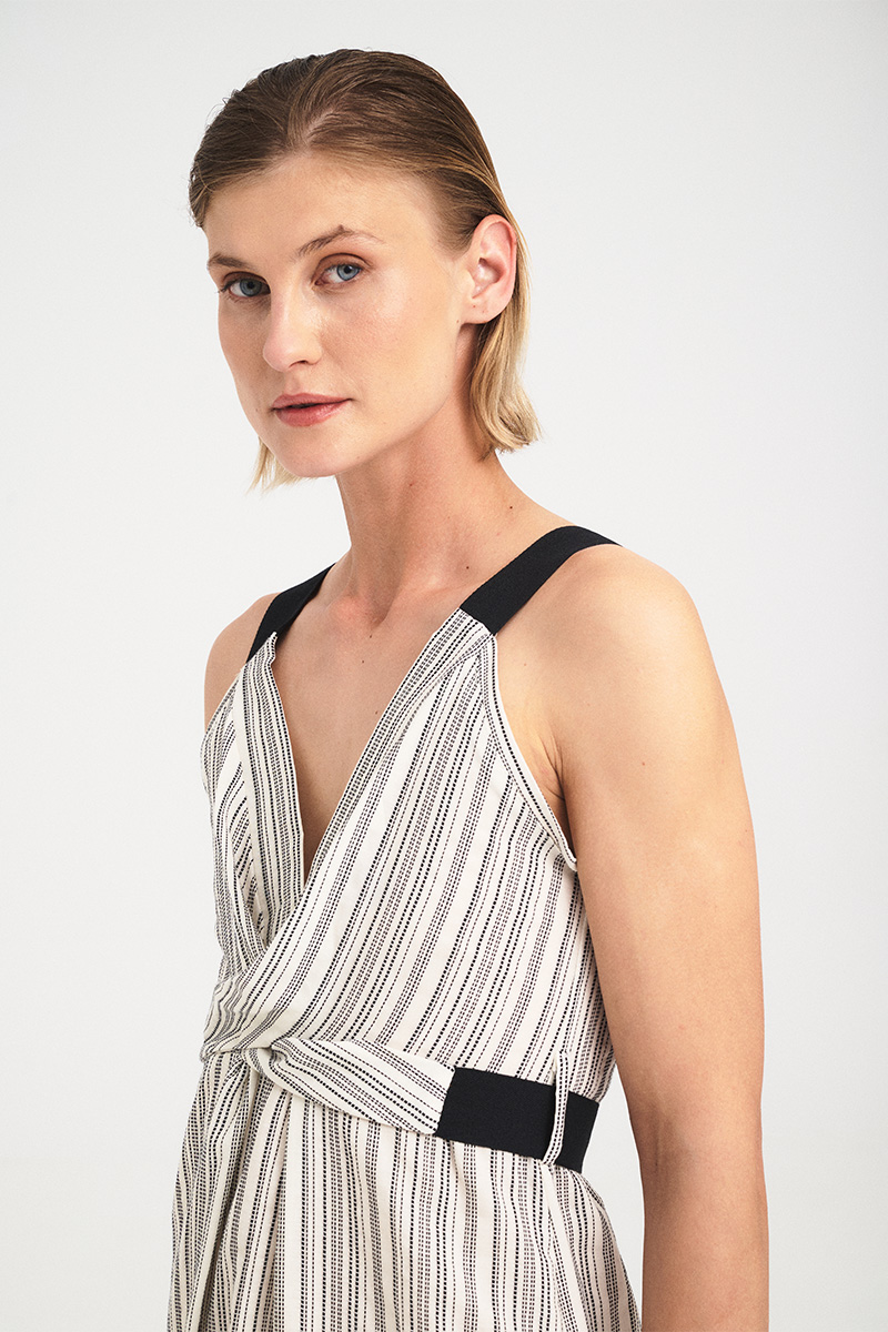 Twist Front Stripe Dress - Image 4