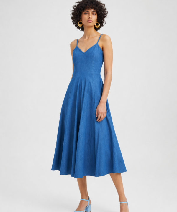 Alternative view of Flared Midi Denim Dress