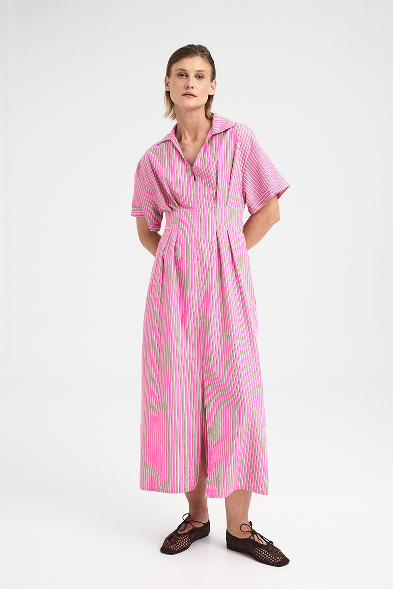 Waistline Stripe Dress