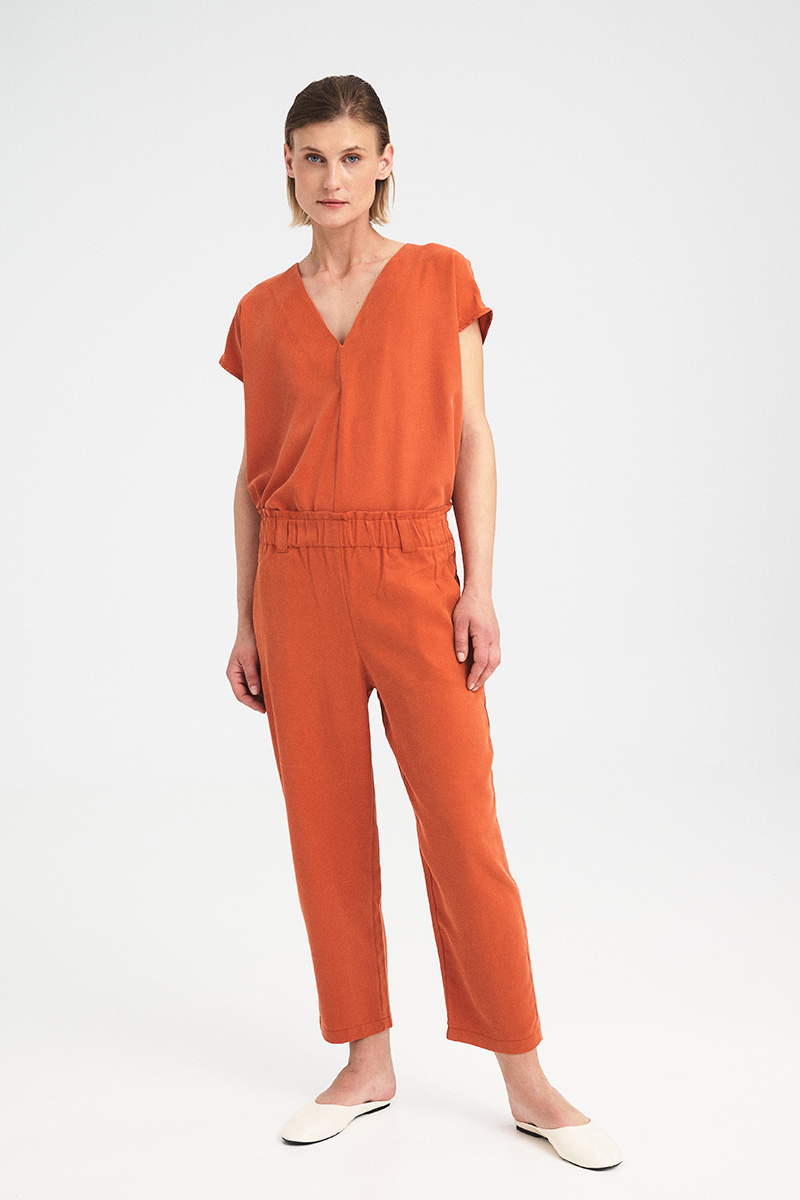 Relaxed Tapered Viscose Pants