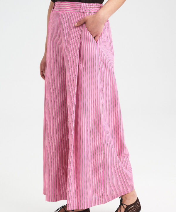 Alternative view of Wide-Leg Cotton Stripe Pants