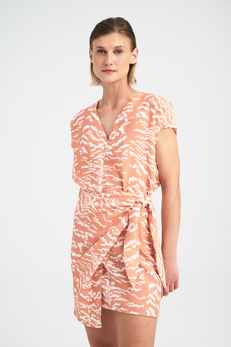 Alternative view of Animal Print Wrap Skirt Mini