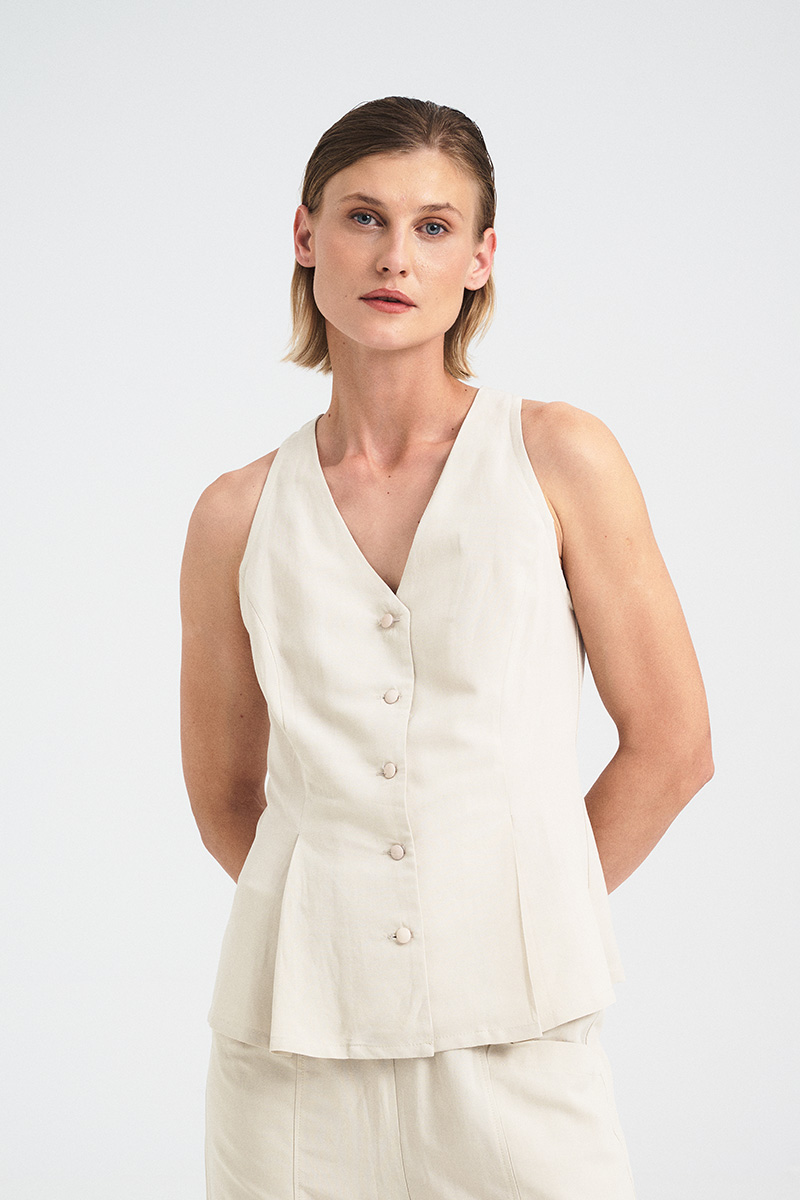Alternative view of Tailored Buttoned Vest