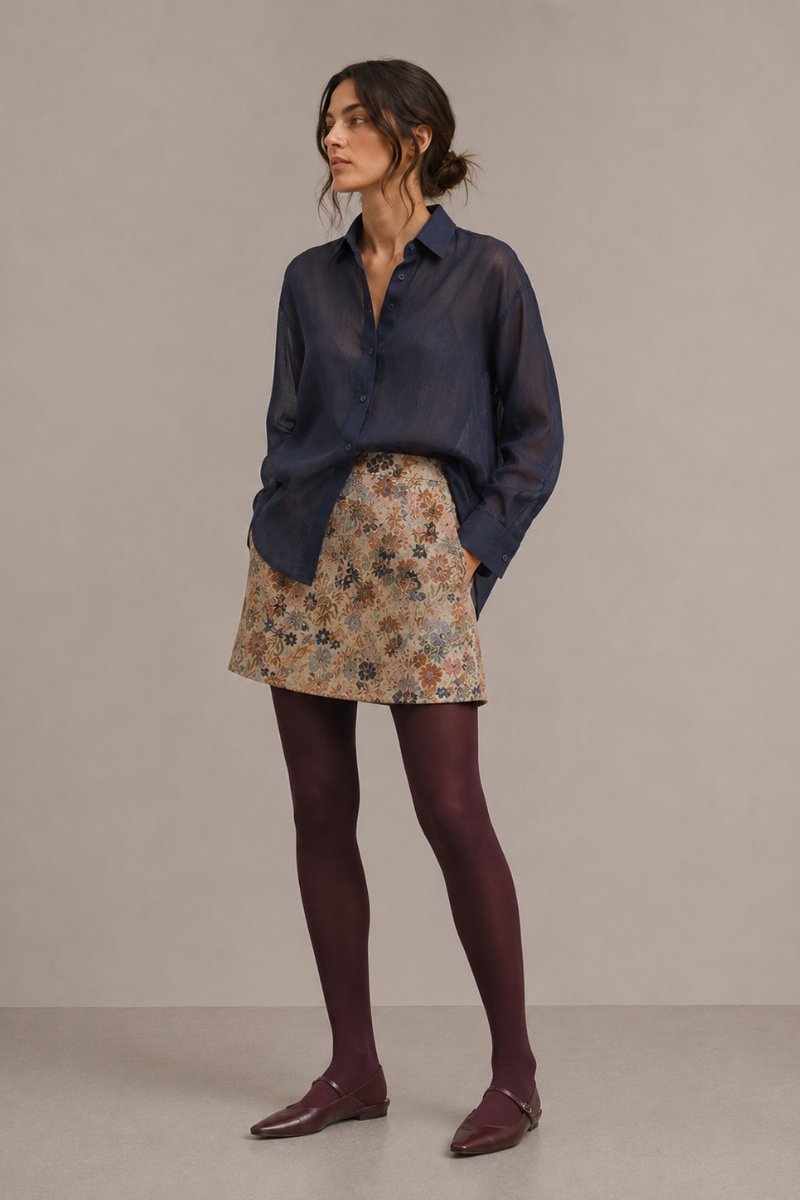 Alternative view of Oversized Sheer Tencel Shirt