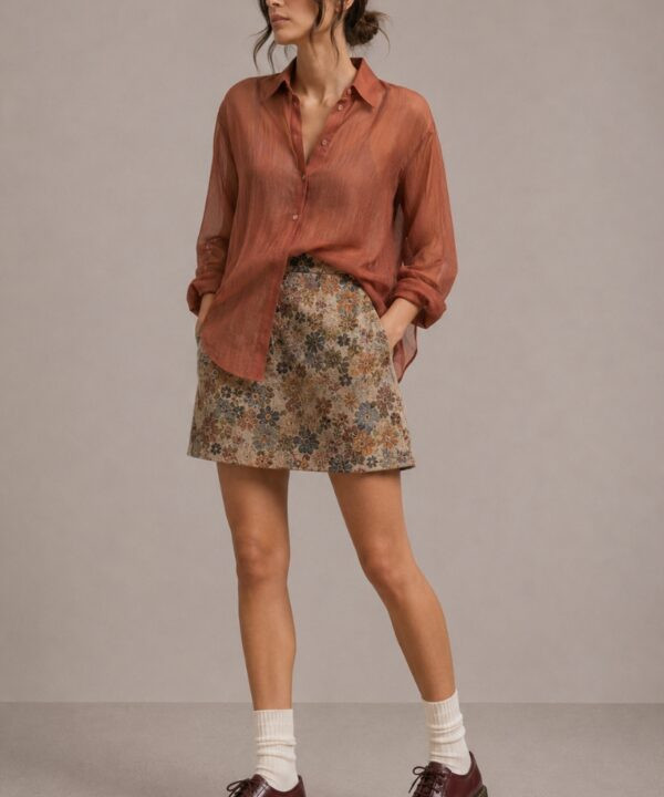 Oversized Sheer Tencel Shirt