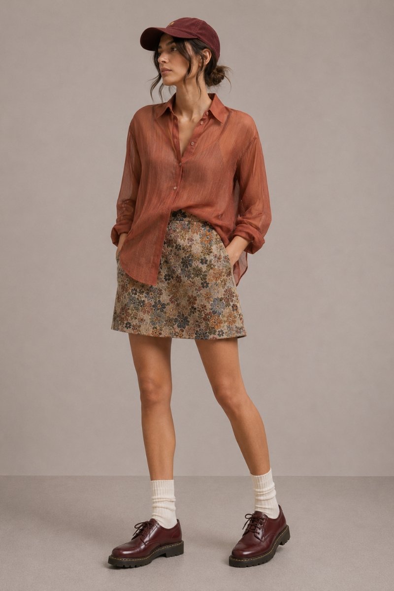 Oversized Sheer Tencel Shirt