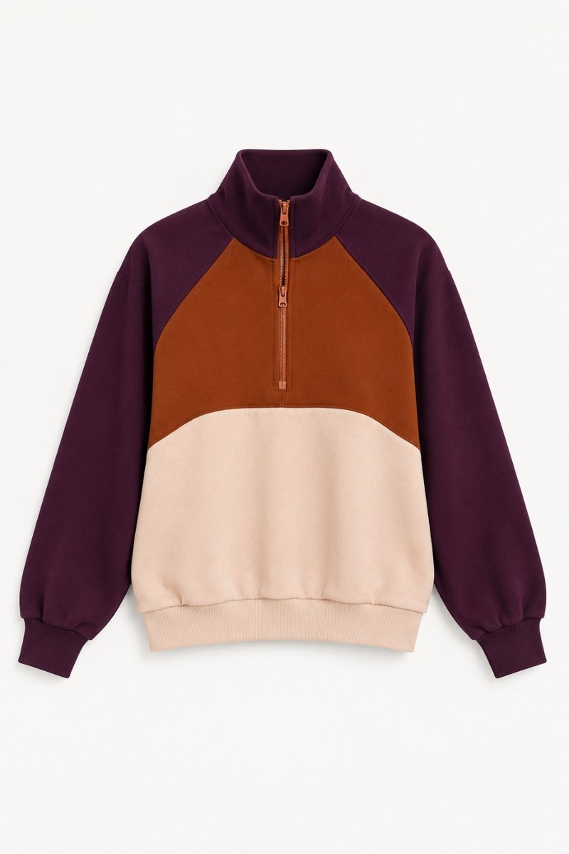 Color-Block Half-Zip Sweatshirt