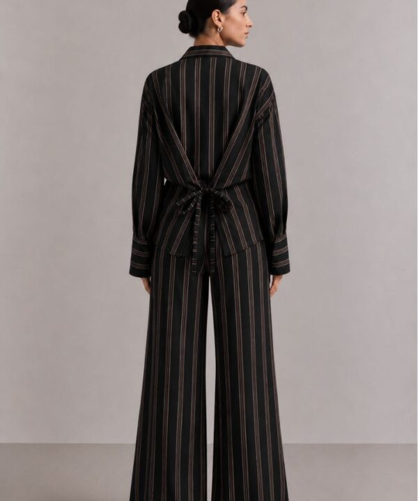 Alternative view of Wide Leg Striped Trousers