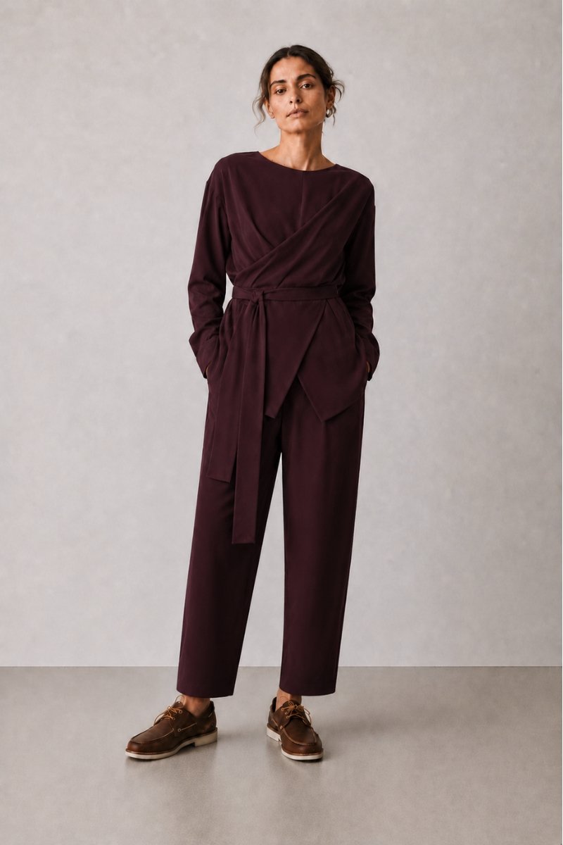 Relaxed Tapered Viscose Pants