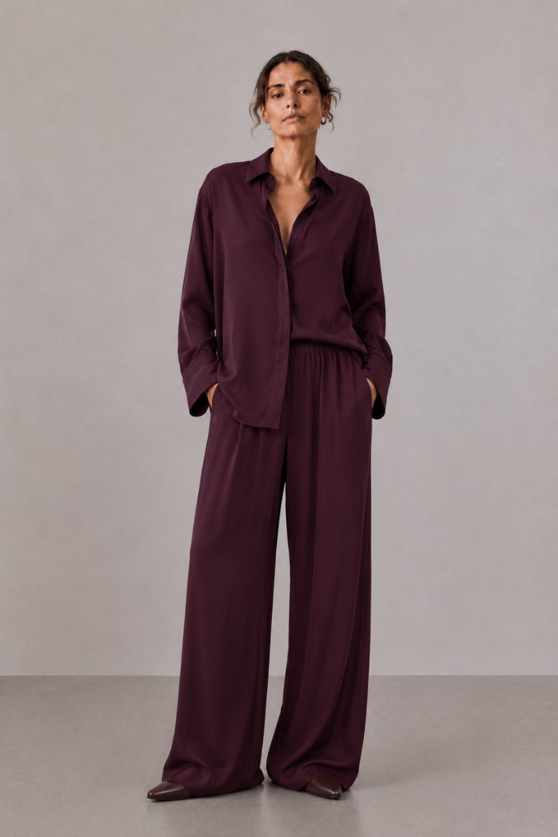 Alternative view of Relaxed Tapered Viscose Pants