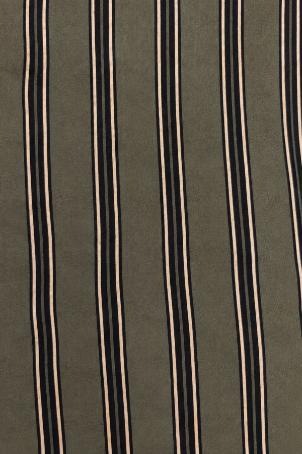Alternative view of Wide Leg Striped Trousers Olive