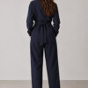 Relaxed Blue Τwill Pants - Image 2
