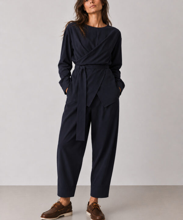 Relaxed Blue Τwill Pants
