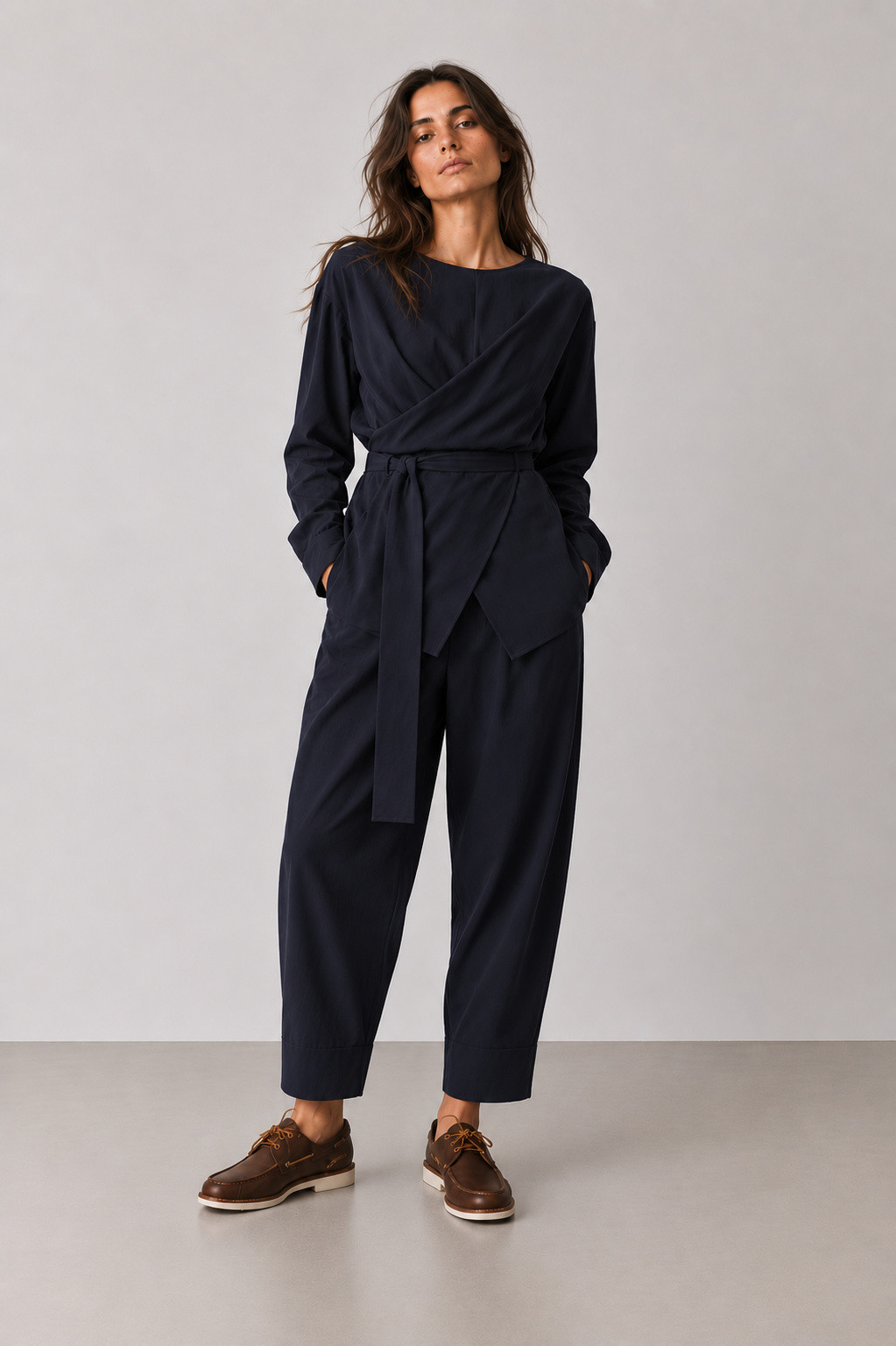 Relaxed Blue Τwill Pants